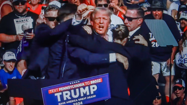 Дональд Трамп после покушения. Политик Дональд Трамп после покушения