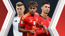 Футболисты Тони Кроос, Ламин Ямаль и Криштиану Роналду