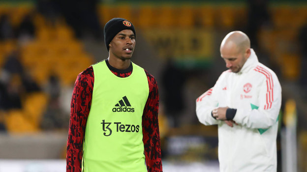 Маркус Рэшфорд на тренировке «Манчестер Юнайтед».