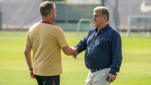 Ханси Флик и Жоан Лапорта. Ханси Флик и Жоан Лапорта