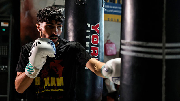 Палестинский боксер Васим Абу Сал.