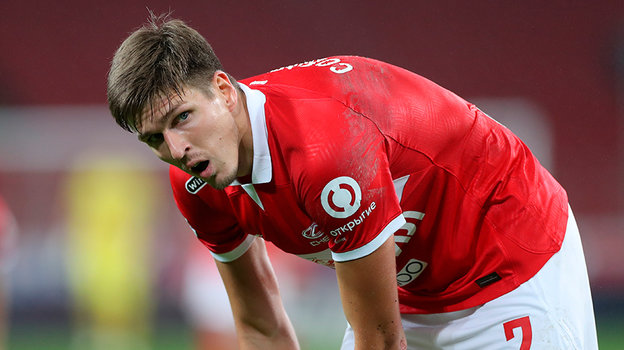 Александр Соболев. Футболист «Спартака» Александр Соболев.