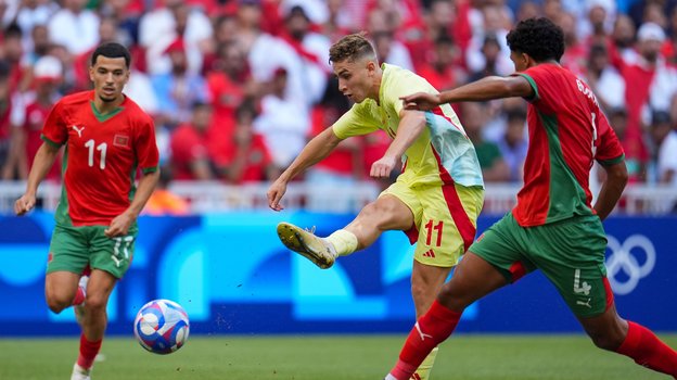 Фермин Лопес в матче против Марокко.