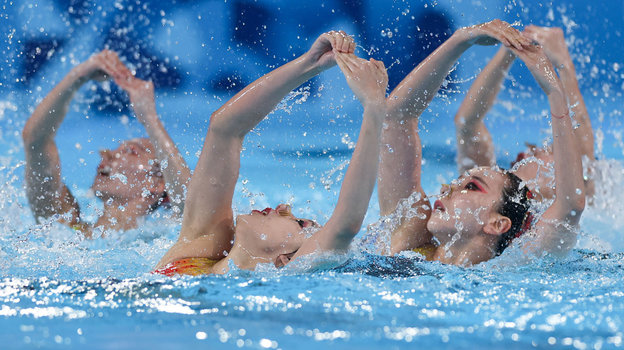 Китайские синхронистки на Олимпиаде-2024 в Париже. Китайские синхронистки на Олимпиаде-2024 в Париже