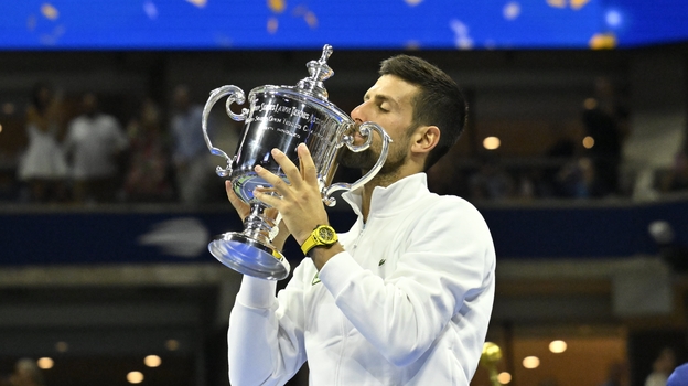 Новак Джокович после победы на US Open-2023.