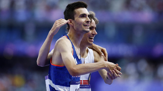 Юго Хэй и бельгийский бегун Джон Хэйманс.