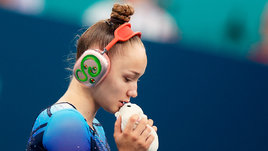 Российская батутистка Анжела Бладцева.