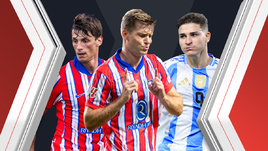 Футболисты Робен Ле Норман, Александр Серлот и Хулиан Альварес