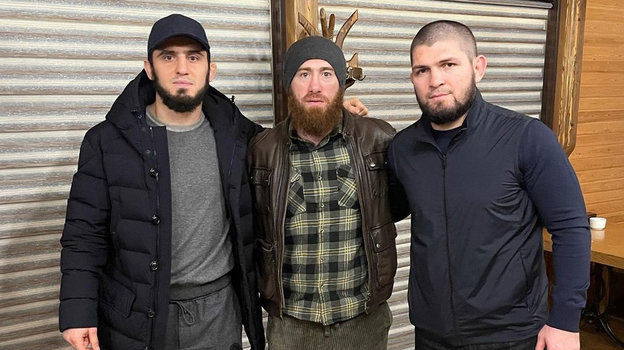 Ислам Махачев, Мурад Мачаев, Хабиб Нурмагомедов. Ислам Махачев, Мурад Мачаев, Хабиб Нурмагомедов