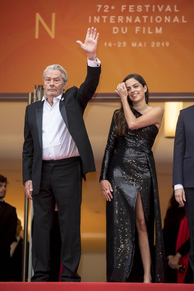 Ален Делон с дочерью Анушкой.