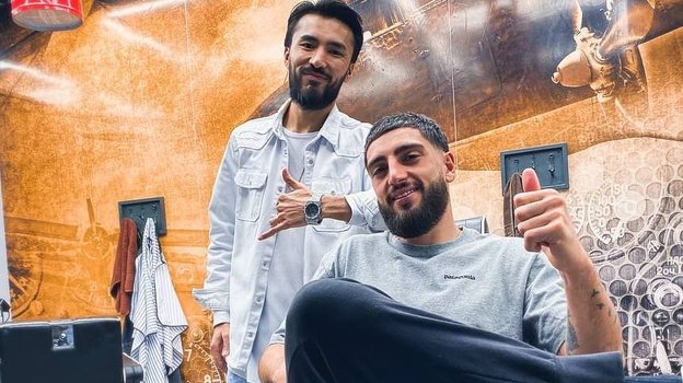 Алишер Джураев и бывший защитник «Спартака» Самюэль Жиго.