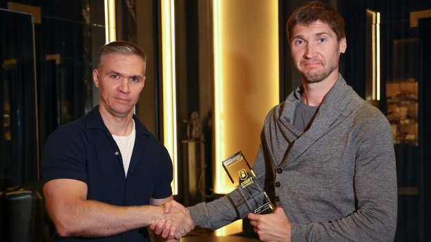 Сергей Бобровский (справа) и Марат Сафин.