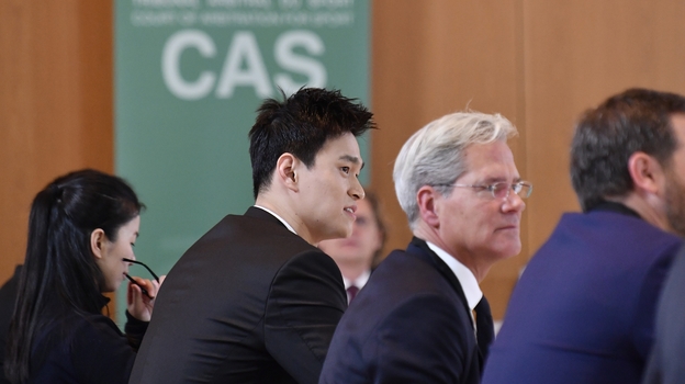 Сунь Янь на слушании в CAS.