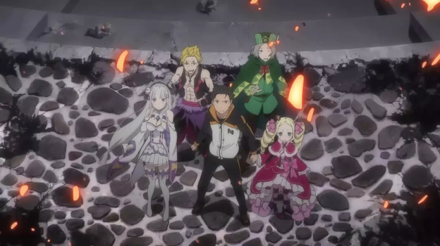 Кадр из аниме «Re: Zero — жизнь с нуля в другом мире»