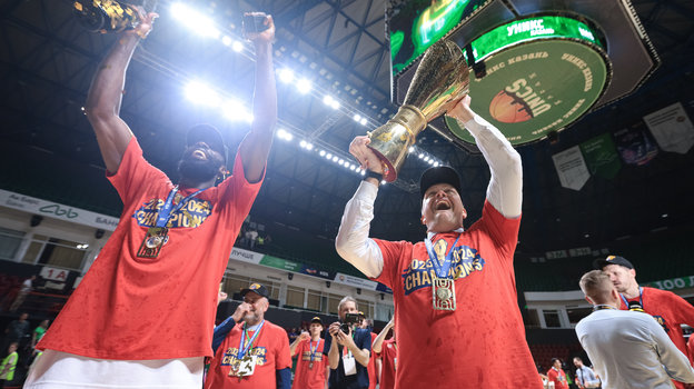 Празднование победы ЦСКА в Единой лиге-2023/24.