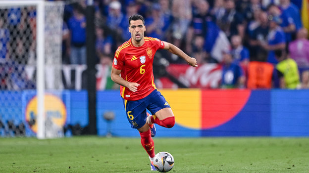 Микель Мерино в сборной Испании на Евро-2024.