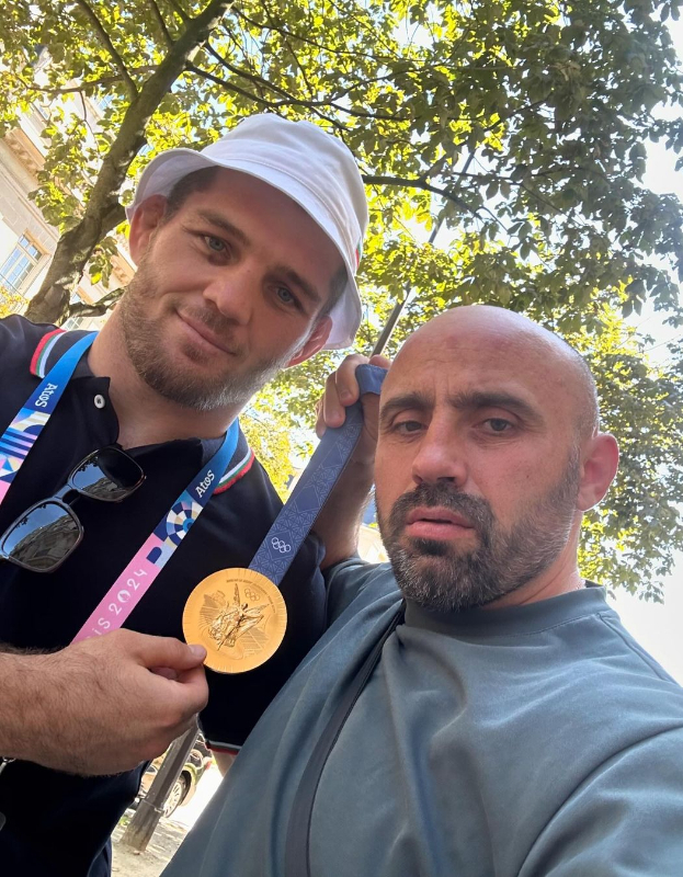 Магомед Рамазанов и его тренер Вадим Биязь.