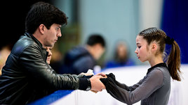 Тренер Сергей Розанов и фигуристка Элина Гойдина