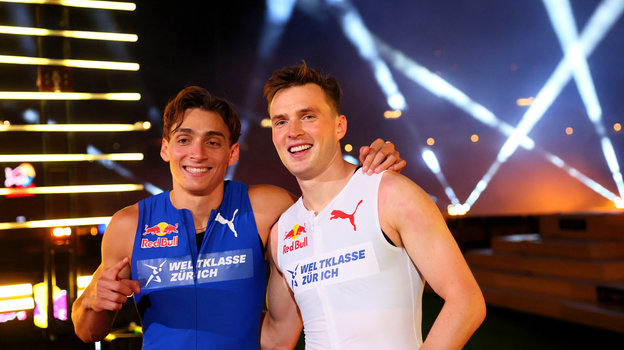 Арман Дюплантис (слева) и Карстен Вархольм.