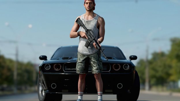 Один из главных героев GTA 6 глазами художника Hossein Diba.