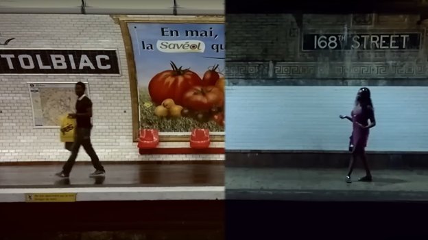 Кадр из короткометражного фильма «История любви на разделенном экране»