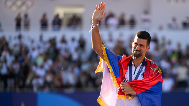 Новак Джокович после победы на Олимпиаде-2024.