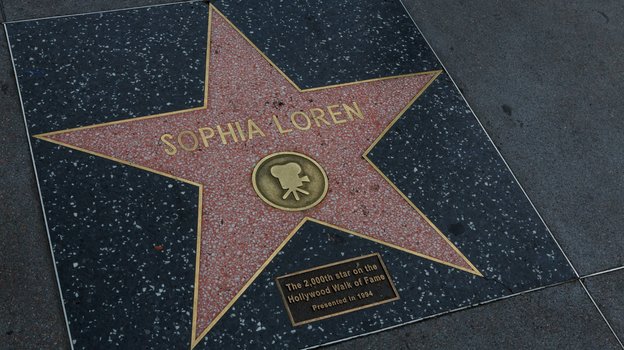 Звезда Софи Лорен в Голливуде.