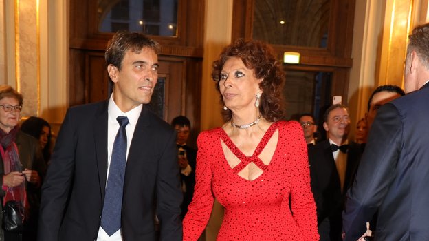 Софи Лорен с сыном Карло Понти младшим.