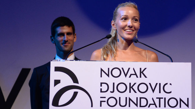 Новак и Елена Джокович.