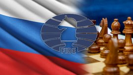 Флаг России и логотип ФИДЕ