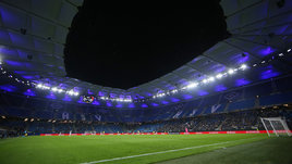 Стадион во время матча между киевским «Динамо» и «Лацио»