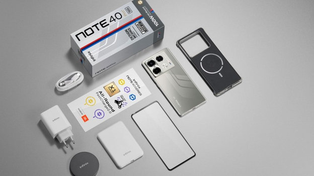 Стандартный комплект Infinix NOTE 40 Pro Racing Edition.