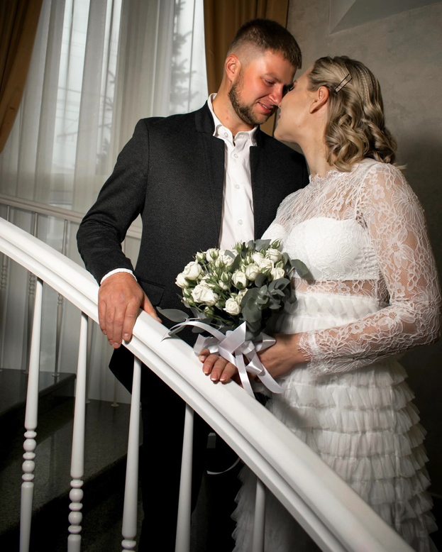 Евгения Павлова (справа) с мужем. Биатлонистка Евгения Павлова (справа) с мужем