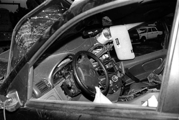 Автомобиль Кипиани после аварии.