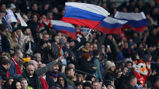 Болельщики сборной России.