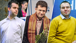 Шахматисты Ян Непомнящий, Левон Аронян, Шахрияр Мамедьяров