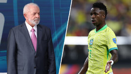 Президент Бразилии Лула да Силва и футболист Винисиус