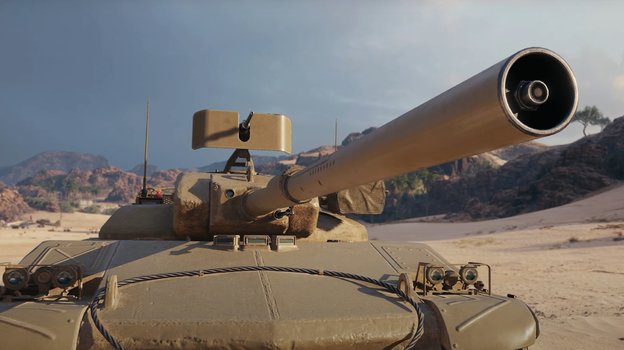 Огнеметный танк в Мире танков: дуло — это муляж.