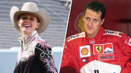 Автогонщик Михаэль Шумахер (справа) и его дочь Джина