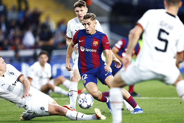 Фермин Лопес во время матча Лиги чемпионов «Барселона» — «Шахтер» (2:1). 25 октября 2023 года.