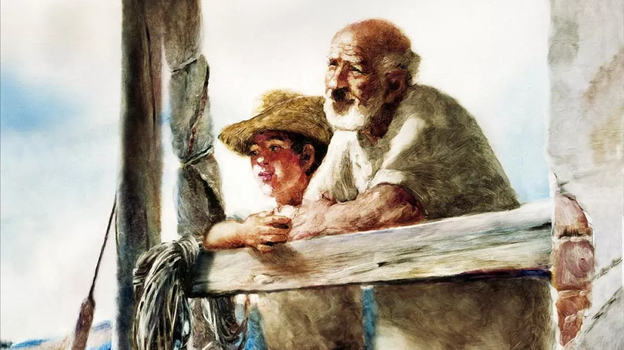 Кадр из мультфильма «Старик и море» / реж. Александр Петров / Ogden Entertainment