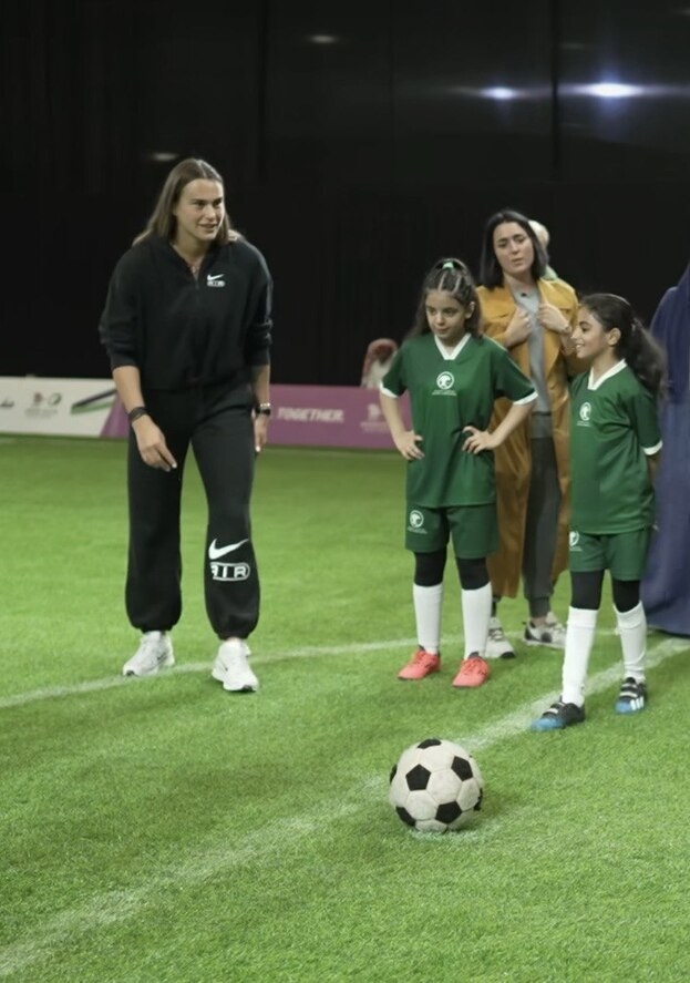 Арина Соболенко во время мероприятий в Эр-Рияде.