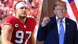 Футболист San Francisco 49ers Ник Боса и Дональд Трамп