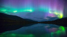 Северное сияние в Мурманской области.