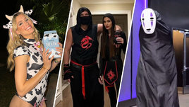 Теннисистка Эжени Бушар, хоккеист Александр Овечкин  с женой Настасьей Шубской, баскетболист Виктор Вембаньяма.