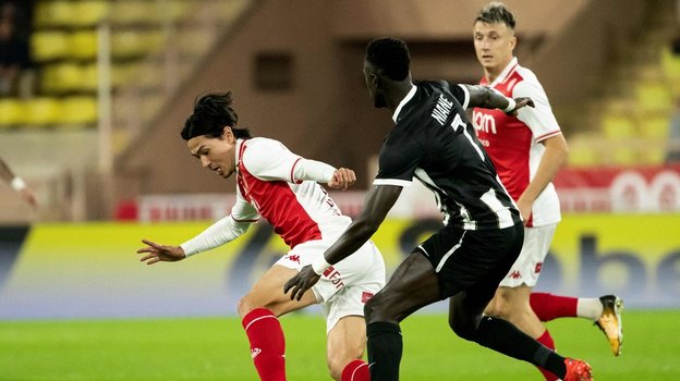 Такуми Минамино (№ 18), Ибраима Ньян (№ 7) и Александр Головин.