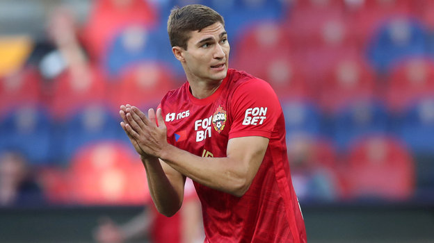Нападающий ЦСКА Тамерлан Мусаев. Футболист ЦСКА Тамерлан Мусаев