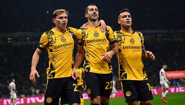 Николо Барелла, Генрих Мхитарян и Лаутаро Мартинес («Интер»).