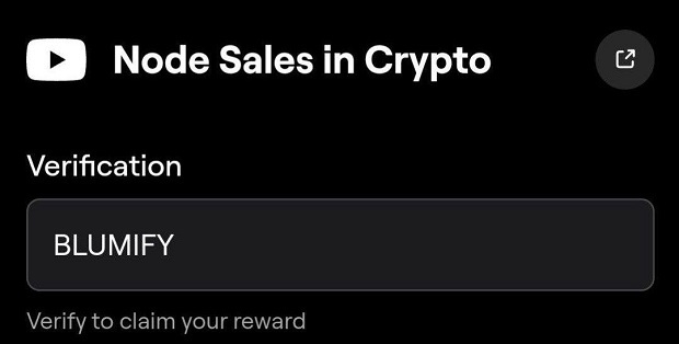 Код из видео в Blum от 6 ноября.