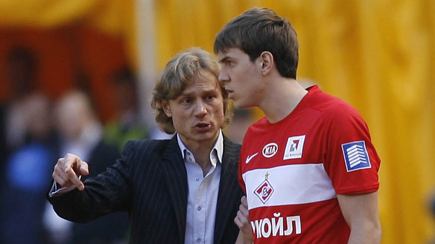 Валерий Карпин и Артем Дзюба в «Спартаке» в 2009 году.